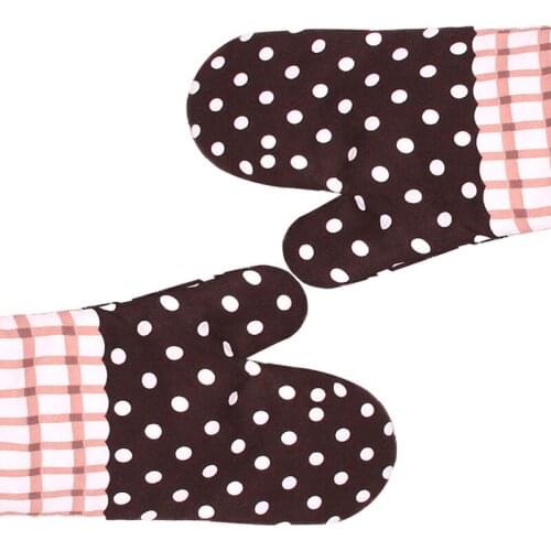 1pcs bakewere Oven Mitts Gloves BBQ Silicon gloves High Temperature Anti-scalding Degree Insulation Heat Resistant Print Flower