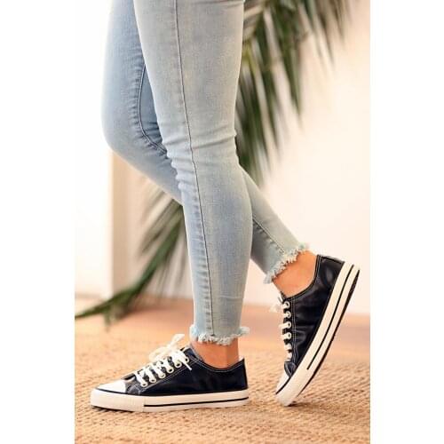 A3232-20Siyah Skin Pink Potin Black Skin Women 'S Shoes A3232-20