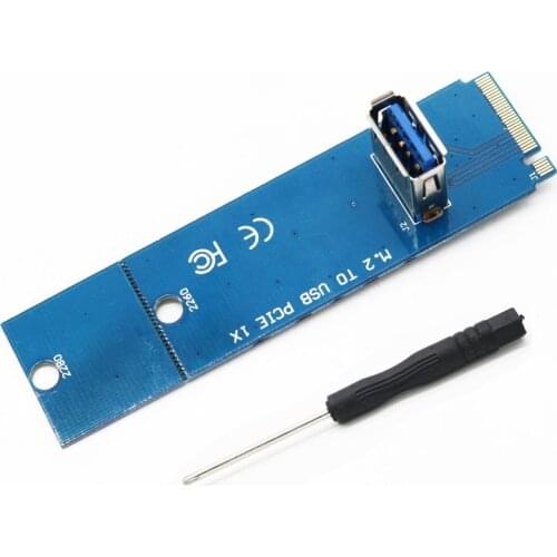 NGFF M.2 Slot To USB3.0 PCI-E Riser Card M2 Slot Extender Adapter For BTC/ETH Mining