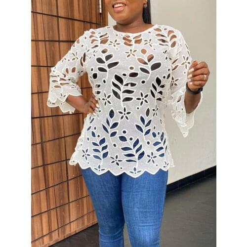 AOMEI Openwork Blouses