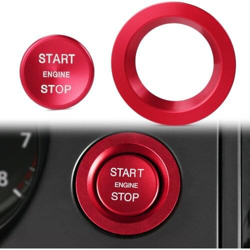 For Jaguar XJL E-PACE 2018 2019 F-TYPE Car Aluminum Start Engine Stop Push Button Cover Ring Trim 3D Sticker Decals Accessories