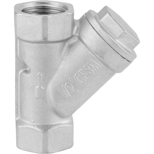 DN15 1/2" PT Thread Stainless Steel Y Type Pump Filter Strainer Pipe Fitting for Water Gas