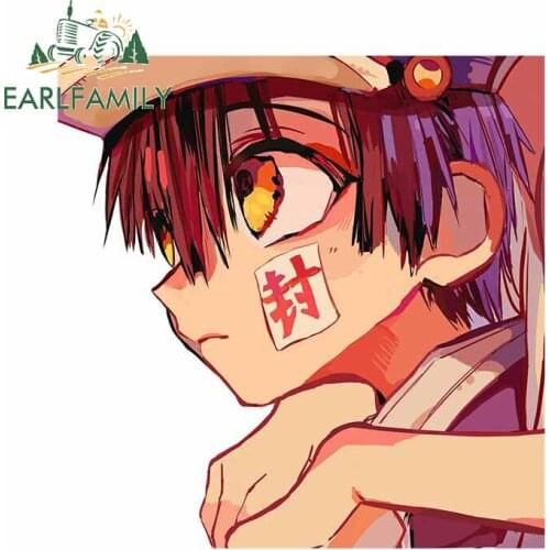 EARLFAMILY 13cm x 12.8cm For Toilet Bound Hanako Kun Car Stickers Custom Printing Decal Fashion Decals Waterproof Decoration