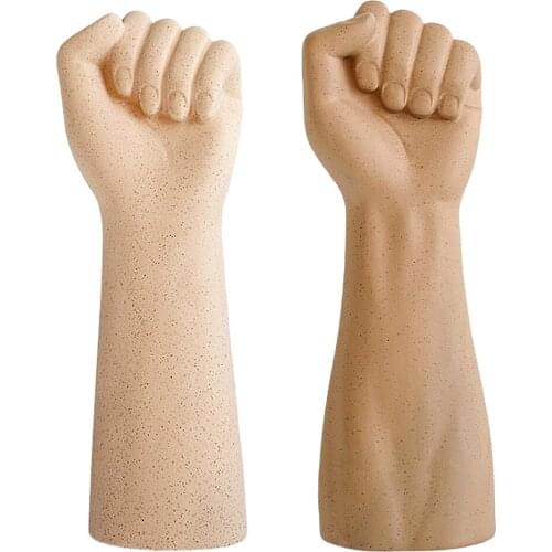 Ceramics Flower Vase, Arm Shape with Fist Pot, Decorative Floral Vases for Living Room Indoor Home Decor, Wedding Centerpieces