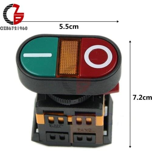 Start Stop Push Button Switch Light Indicator Momentary Switch Red Green Power ON OFF