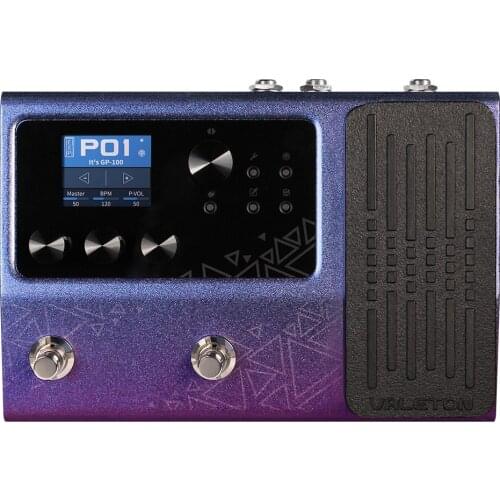 Valeton Multi Guitar Effects Processor 140 Built in Effects Looper Multi Language Expression Pedal GP-100VT