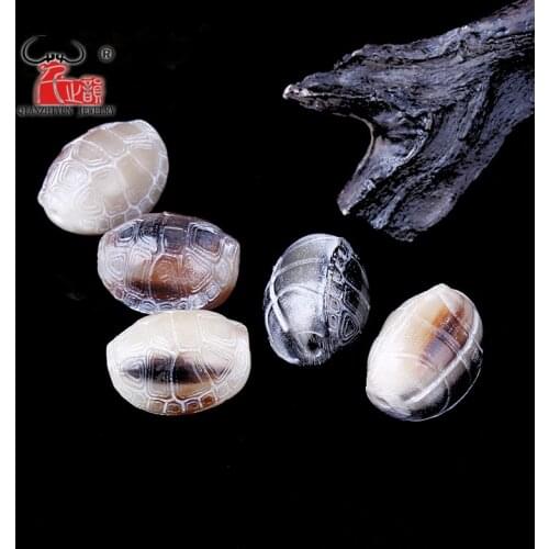 Natural yak horn carving turtle shell DIY hand string beads back cloud accessories