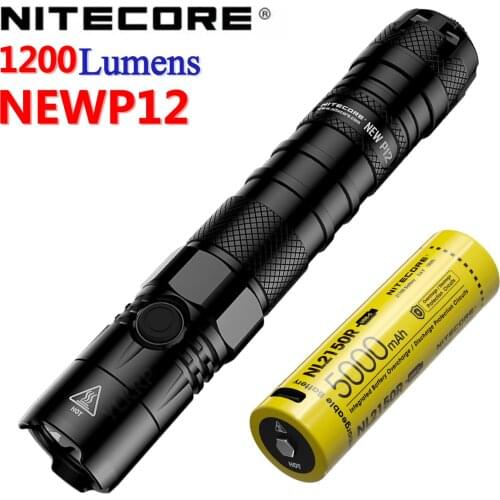 NITECORE NEW P12 Handheld Tactical Flashlight XP-L HD V6 max 1200 Lumen beam throw 238 meter Outdoor Sports torch rescue light