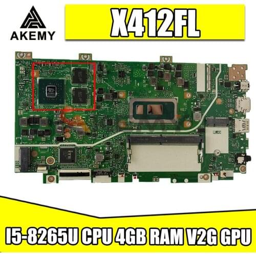 X412FL original motherboard For ASUS X412FJ X412FL X412F A412F F412F laptop motherboard mainboard W/I5-8265U CPU 4GB RAM V2G GPU