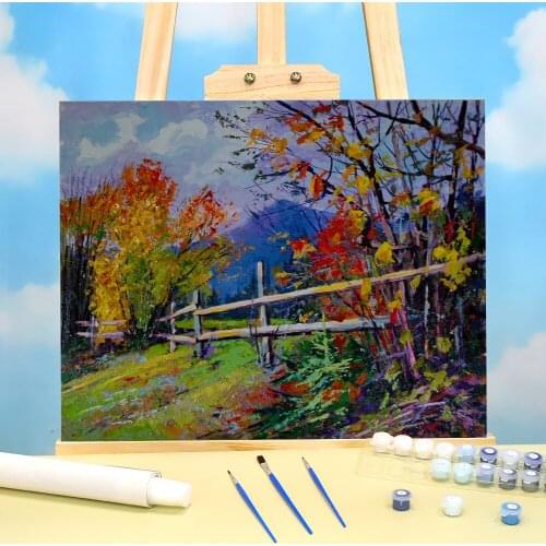 Landscape Gloomy Autumn DIY Painting By Numbers Complete Kit Oil Paints 40*50 Oil Painting Home Decor For Handiwork