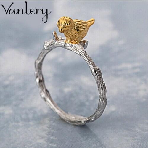 Romantic Charming Open Bird Ring for Women Vintage Boho Party Rings Gothic Punk Jewelry Gifts for Girls