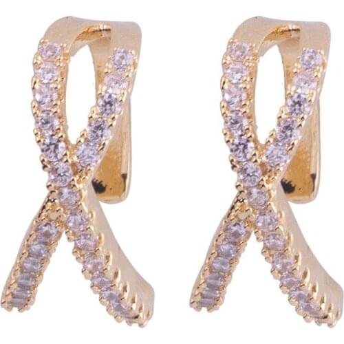 Luruxy Gold Crystal Statement Earrings For Women Girls Wedding 2020 Trend Fashion Jewelry 925 Sterling Silver Wholesale