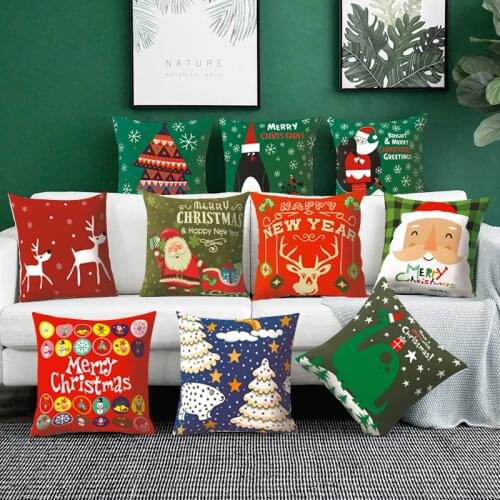 Christmas chair pillow cover cushion cover Polyester Throw Pillow Sofa Pillowcase housse de coussin funda cojin Home Decorative