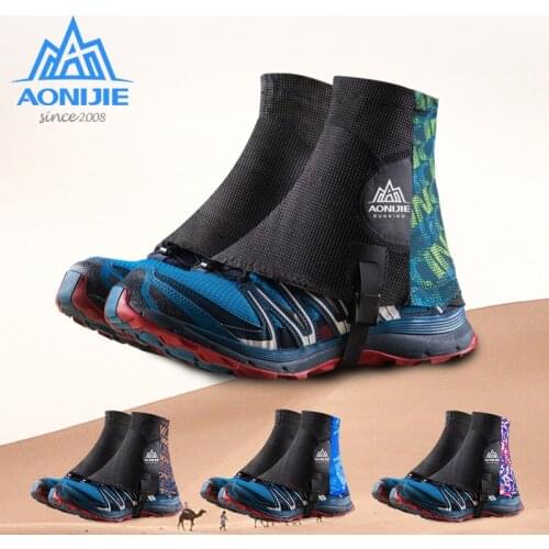 AONIJIE Reflective Shoe Covers Outdoor Unisex High Running Trail Gaiters Protective Sand proof For Triathlon Marathon Hiking
