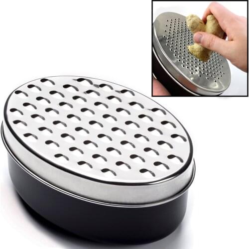 Cheese Grater Citrus Lemon Zester with Food Storage Container & Lid - Perfect For Hard Parmesan Or Soft Cheddar Cheeses