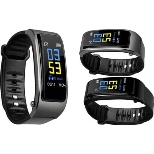 2 In 1 Smart Wristband Color Screen Bluetooth Listening To Music Answering Phone Step Call Reminder Sleep Monitoring Bracelet