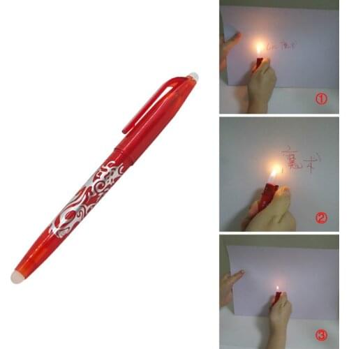 Magic Ink Flame Heat Invisible Vanish Disappear Erasable Ball Pen Magic Tricks Pen Magie Professional Magician Toys
