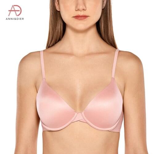 Womens Soft Foam Lightly Lined Full Coverage Underwire T-Shirt Bra