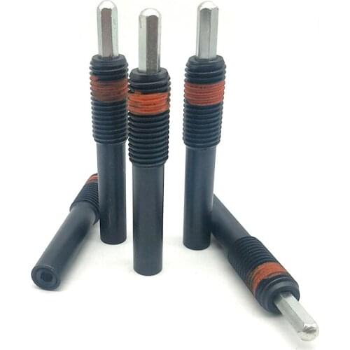 1pcs M12 Allen telescopic buffer positioning screw hex socket hex convex pin spring plunger bolt black color 5mm-20mm long