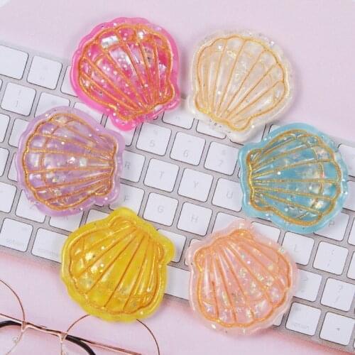 10pcs/lot 23X23mm Cute Resin Shell Cabochon For Scrapbooking Craft Jewellery DIY Decorative Embellishment