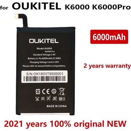 100% Original K6000 PRO 6000mAh Replacement battery For Oukitel K6000 PRO High Quality Batteries Bateria With Tracking number