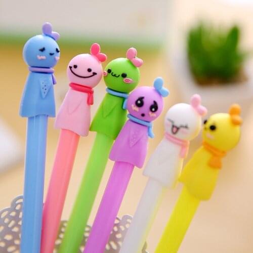 12 Pcs Japanese Style Sunny Doll Cartoon Creative Gel Pen Signature Pen Ball Pen Student Office Supplies Factory