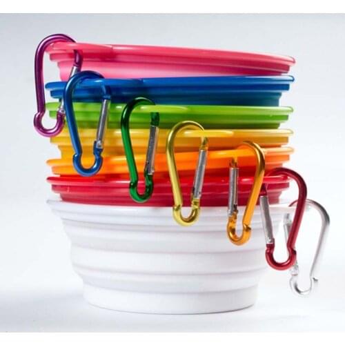 2pcs Silicone Pet Collapsible Folding Bowl with Lid Portable Dog Cat Water Bowls for Walks Camping Travel