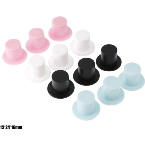 20Pcs Mini Coloful Christmas Hat Resins Decoration Diy Craft 3D Cute Hats Doll House Accessories christmas decorations for home