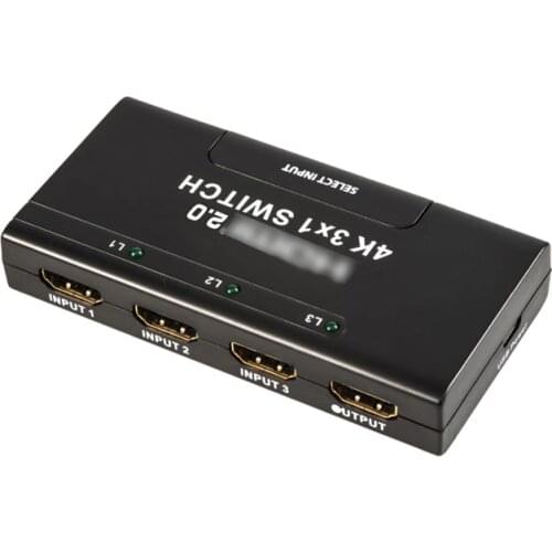 3 Port 4K For HDMI Switch Selector 3D Ultra HD For HDMI Switcher 3 Input 1 Output Splitter Box for HDTV Xbox PS3 PS4
