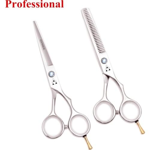 5.5 Professional Hair Scissors Barber Hairdressing Scissors Set Thinning Scissors 440C Haircut Shears Salon Styling Tools 1013