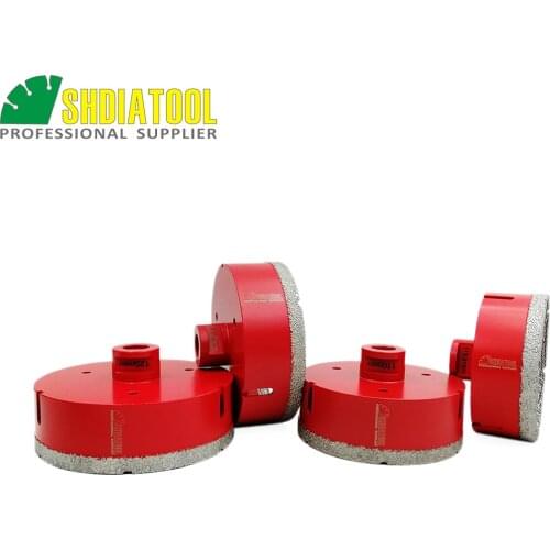 SHDIATOOL 1pc M14 Dia 100/110/115/125mm Vacuum Brazed Diamond Drill Core Bit Drilling Bit For Granite Marble Ceramic Hole Saw