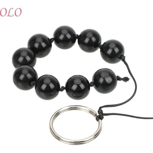 OLO Butt Vaginal Plug Prostate Massage Sex Toys for Woman Adult Products Glass Nine Anal Balls Anal Bead