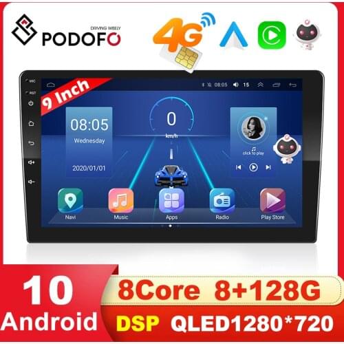 Podofo 9 Inch 2din 16/32GB Android Car Radio Multimedia Player for Nissan Toyota Kia Volkswagen Mazda LADA Peugeot Renault Honda