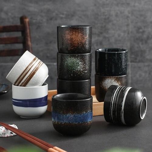 Big capacity japanese teacups ceramic tea cup handmade kung fu cup drinkware 200ml