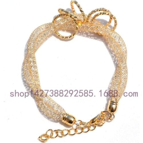 New Style High Quality Crystal Annular Chain Rhinestone Copper Hallow Bracelets & Bangles Rose Gold Color Romantic Jewelry Women