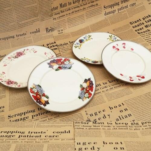Enamel dish, household flat dish, side dish, household dish, fruit plate