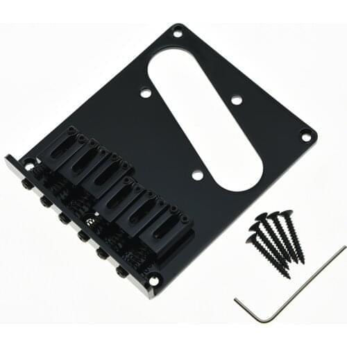 KAISH Black TL Style Guitar Bridge Fits TL Guitar