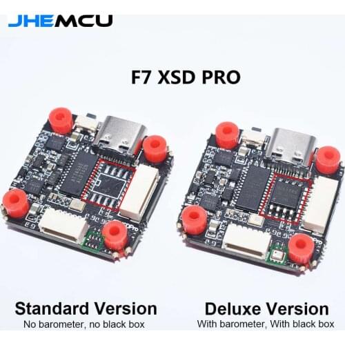 JHEMCU Betaflight F7-XSD Pro 20x20mm Flight Controller OSD 5V 10V BEC EM20A40A 2-6S Dshot600 ESC Stack for RC Drone RC Parts