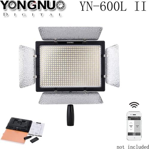Yongnuo YN-600L II 600 LED Video Studio Light 3200-5500K Photography Light Lamp For Canon Nikon Sony Pentax Olympus Camera Light