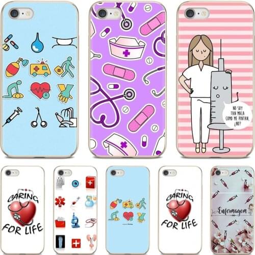 For Samsung Galaxy Note 3 4 5 8 9 S3 S4 S5 Mini S6 S7 Edge S8 S9 S10 Plus Soft TPU Case Nurse Medical Medicine Health Heart