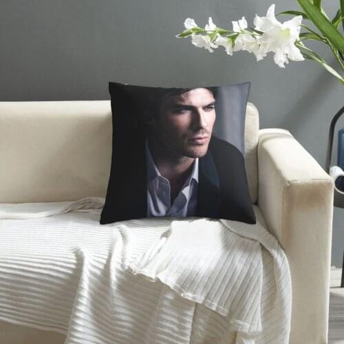 Damon Salvatore pillowcase printed cushion cover sofa waist pillow pillow cover