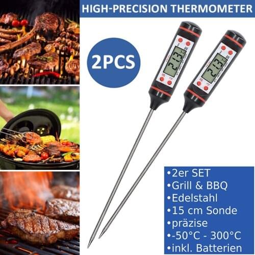 New Arrival Barbecue Grill Kitchen Meat Thermometer -50 ~ 300 Degree BBQ Oven Food Cooking Temperature Meter Probe
