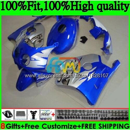 OEM Injection For HONDA CBR 250RR CBR250RR 90 91 92 93 Silver blue 94 143BS.26 MC22 CBR250 RR 1990 1991 1992 1993 1994 Fairing