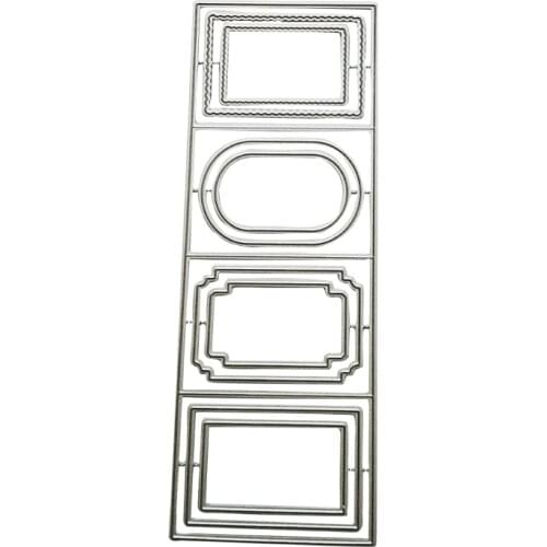 Frame Metal Cutting Dies Stencil DIY Scrapbooking Album Paper Card Template Mold Embossing Craft Decoration 2021 New