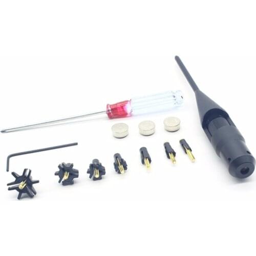 635-655nm Windage Elevation Adjustable Red Laser Boresighter Bore Sighter Kit For Hunting .17 To .78 Caliber Hunting Hand Gun