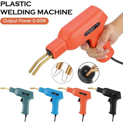 50W Handy Plastic Welder Hot Stapler Welding Machine Repairing Tool with 4 Types Staples for Car Bumper Repairing Welding Tool