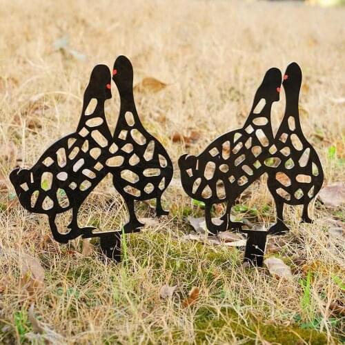 Gardening Ornaments Chicken Duck Yard Art Outdoor Garden Stakes Yard Backyard Hen Gift Decor Easter Decoration Lawn Z4B6