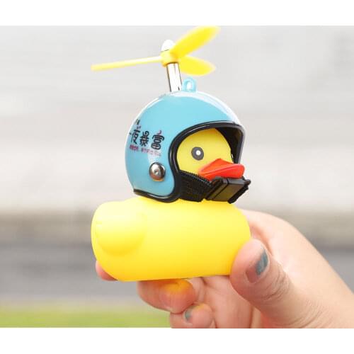 Car Decoration Duck with Helmet Broken Wind Small Yellow Duck Road Bike Motor Helmet Riding Cycling Accessories Without Lights