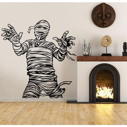 Vinyl Wall Decals Egypt Mummy Monster Coffin Death Wall Sticker Interior Art Home Decor Room Halloween Decoration Wallpaper 4870