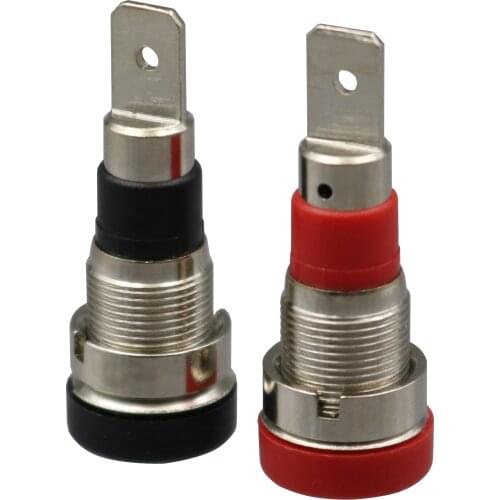 2Pair 4.8mm Binding Post Connector Panel Socket Solder 4mm Banana Jack Socket